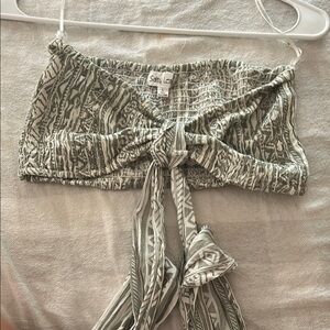 Gray Patterned Women's Tank Top